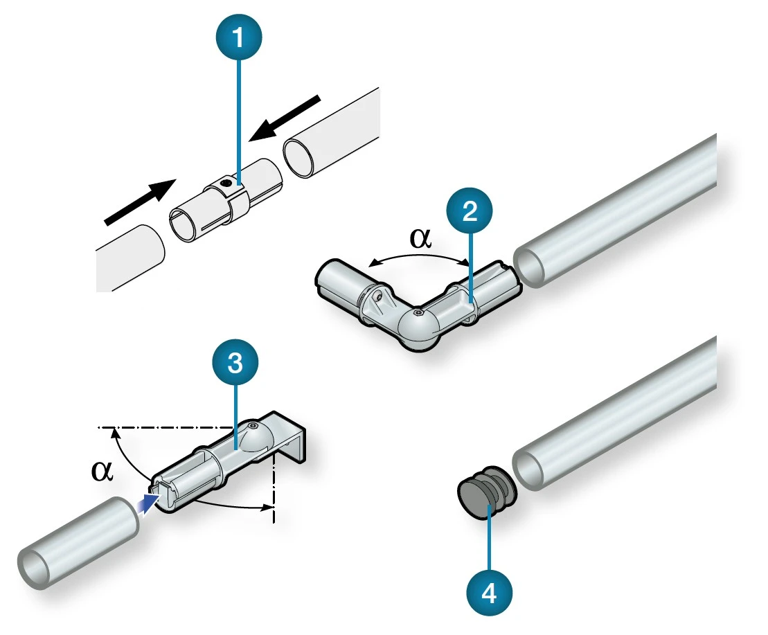 garde-corps de sécurité en aluminium Barrial accessoires en aluminium moulé