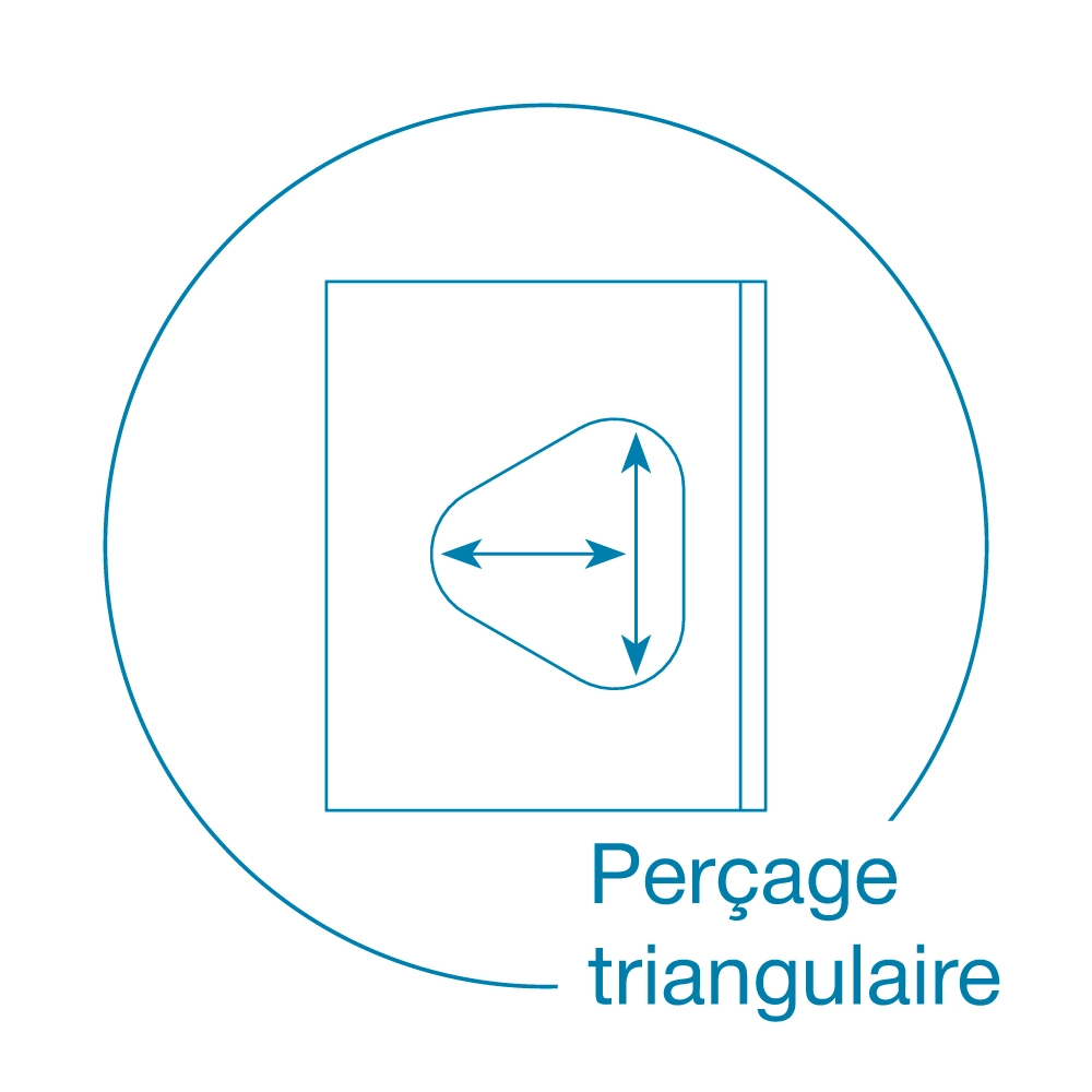 Zébral perçage triangulaire
